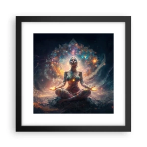 Affiche dans un cadre noir - Poster - Flux de bonne énergie - 30x30 cm