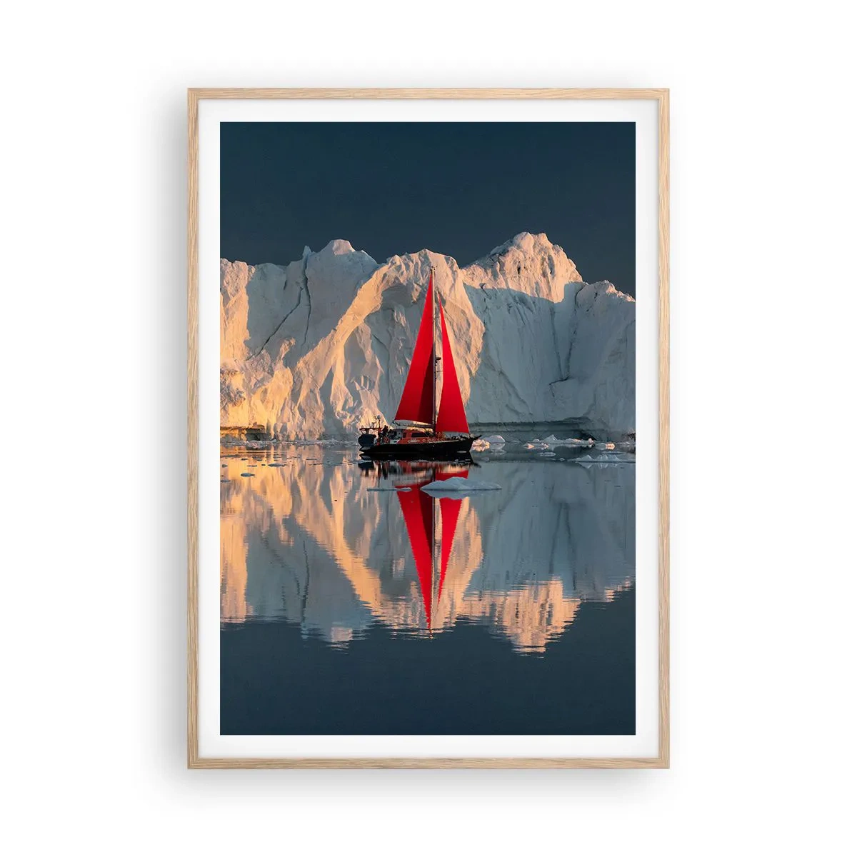 Affiche dans un chêne clair - Poster - Aux limites du monde - 70x100 cm