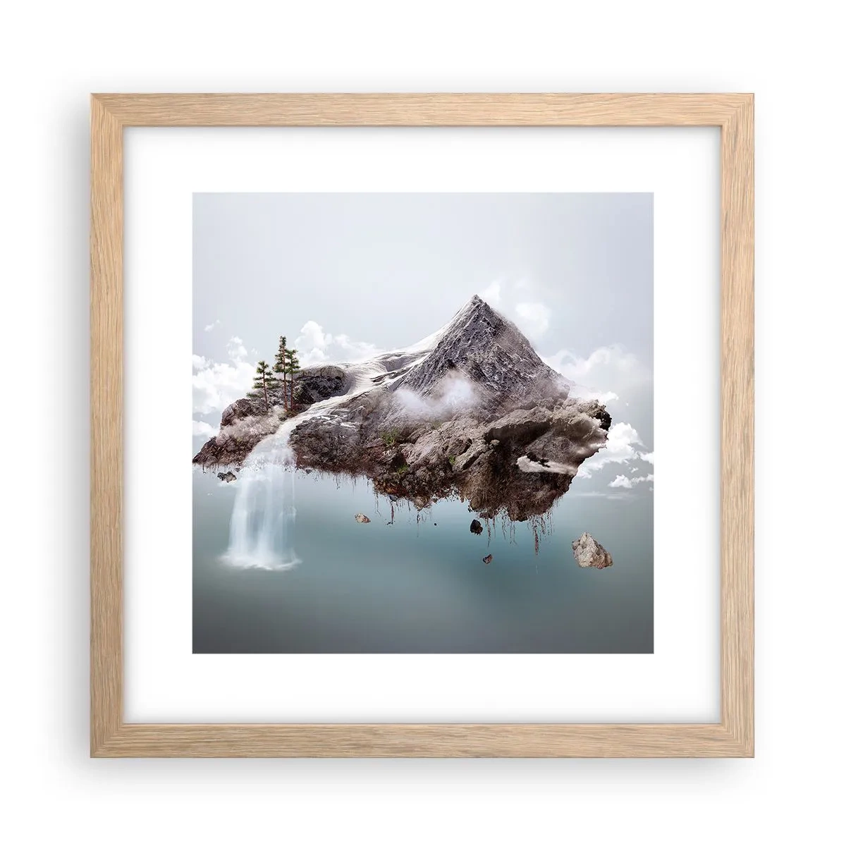 Affiche dans un chêne clair - Poster - L'oeil du surréaliste - 30x30 cm