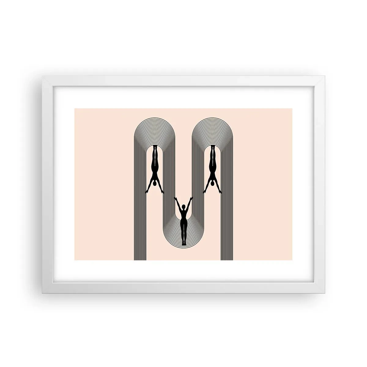 Affiche dans un cadre blanc - Poster - Les jambes en l’air - 40x30 cm