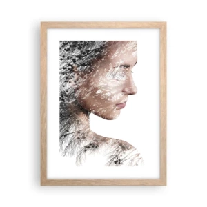 Affiche dans un chêne clair - Poster - L'âme de la forêt - 30x40 cm