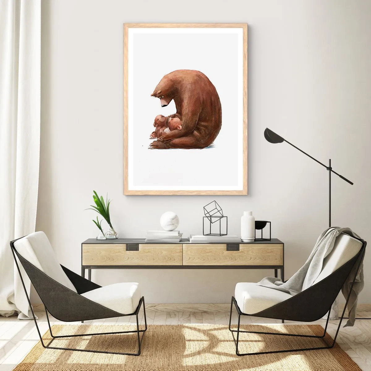 Affiche dans un chêne clair - Poster - Faites de beaux rêves les enfants - 30x40 cm
