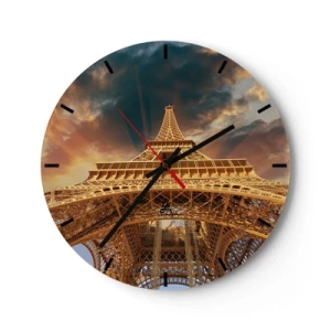 Horloge murale - Pendule murale - Comment l'humanité a atteint le ciel - 40x40 cm