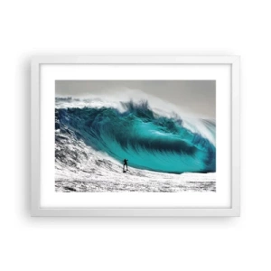 Affiche dans un cadre blanc - Poster - Challenge accepté - 40x30 cm