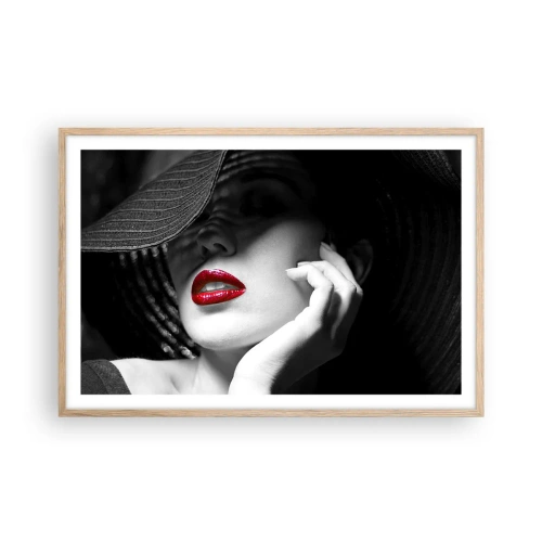 Affiche dans un chêne clair - Poster - Étude écarlate - 91x61 cm