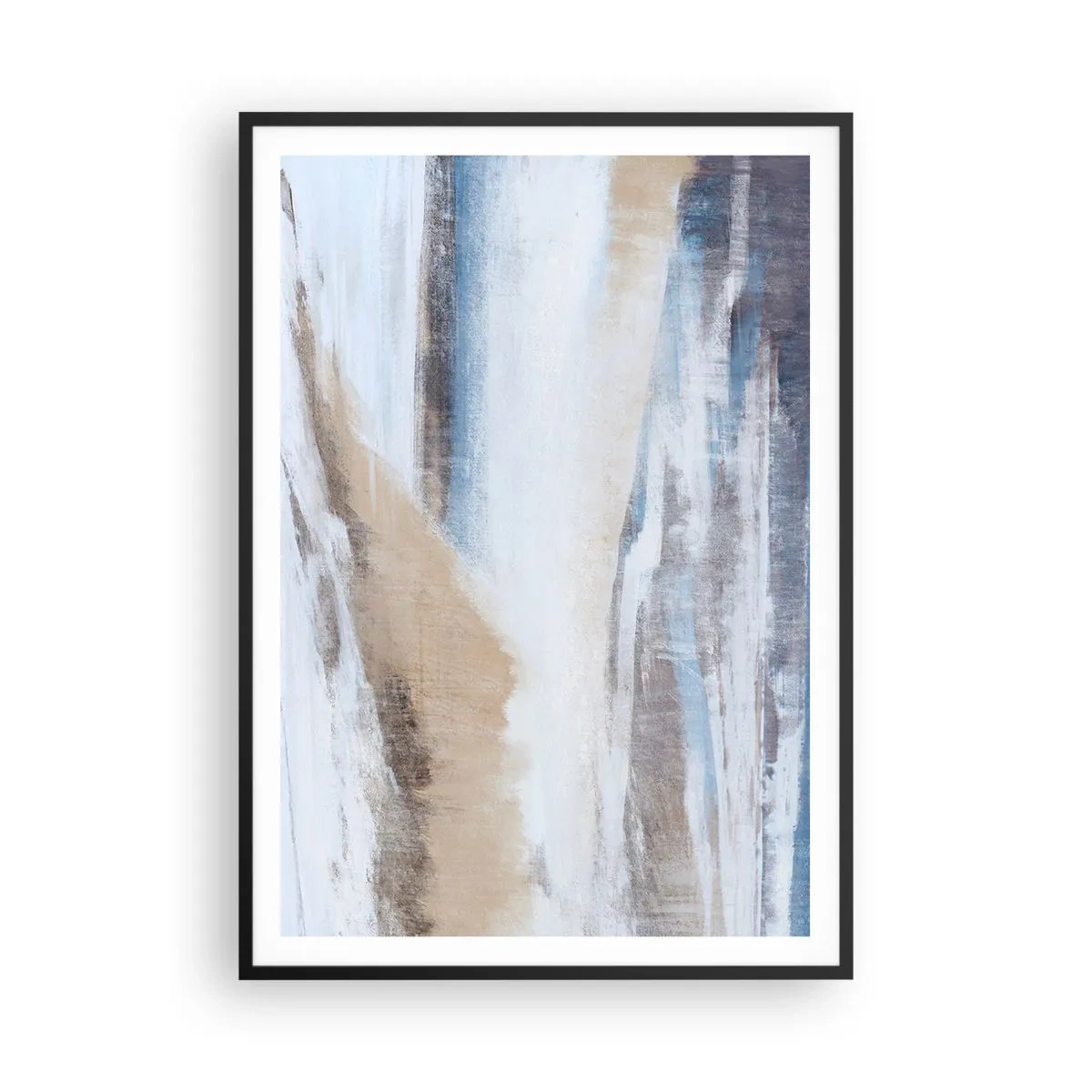 Affiche dans un cadre noir - Poster - Composition hivernale - 70x100 cm