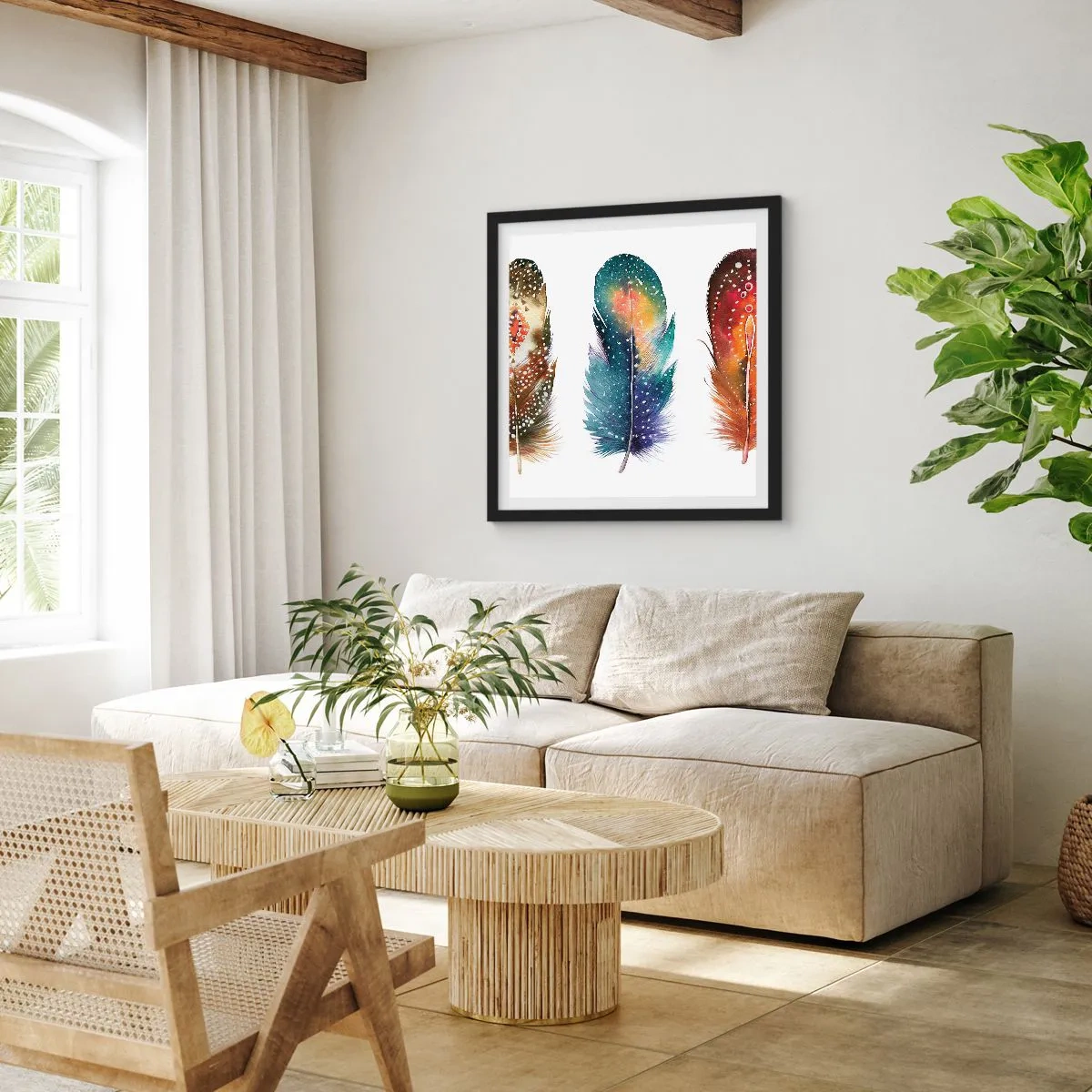 Affiche dans un cadre noir - Poster - Rituels, cérémonies, secrets - 40x40 cm