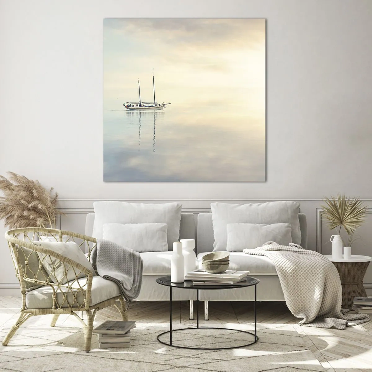 Impression sur verre - Image sur verre - Dans une mer de silence - 60x60 cm