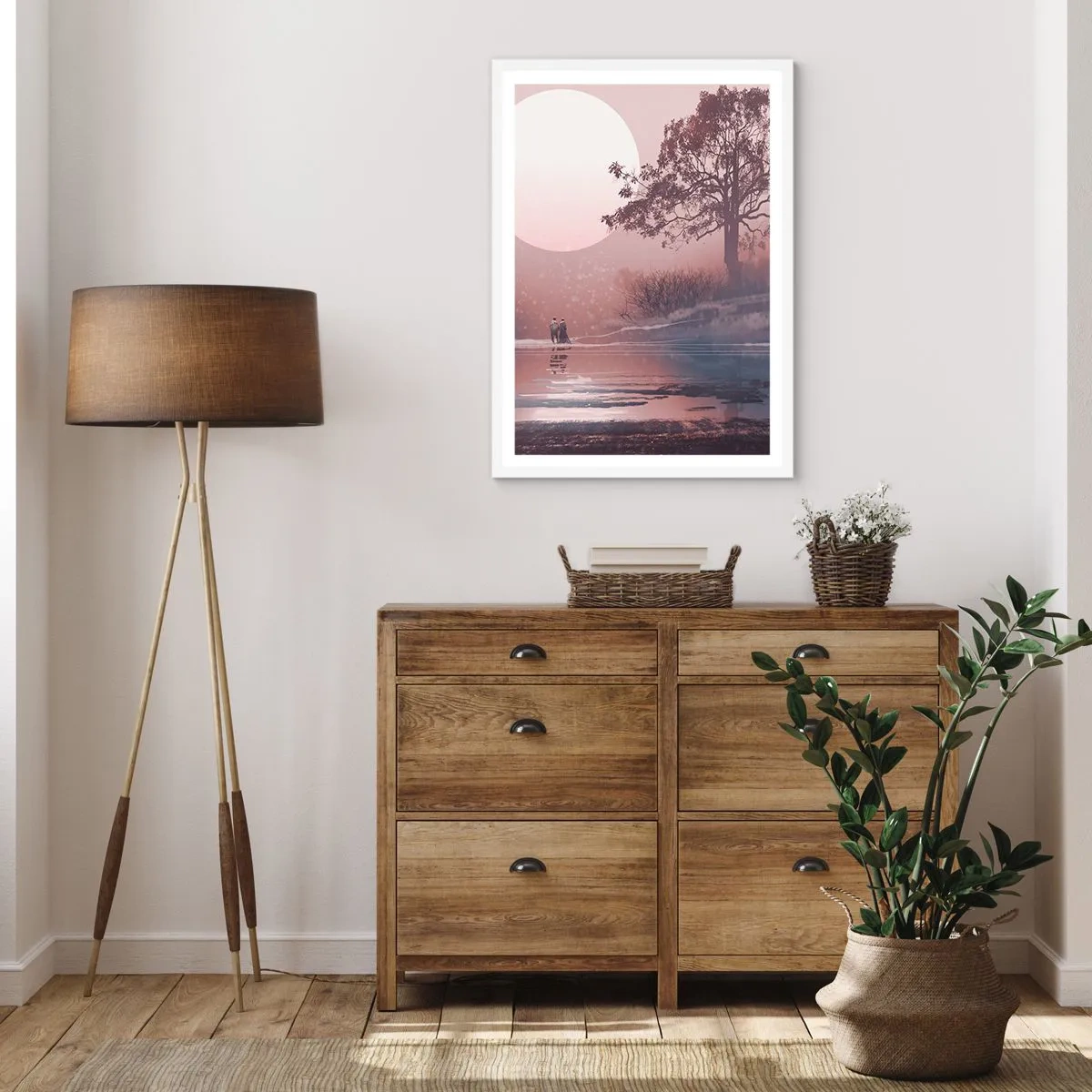 Affiche dans un cadre blanc - Poster - Merveilles de la nuit - 61x91 cm