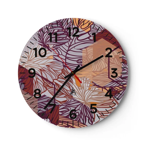 Horloge murale - Pendule murale - Relation impossible entre la géométrie et la nature - 30x30 cm