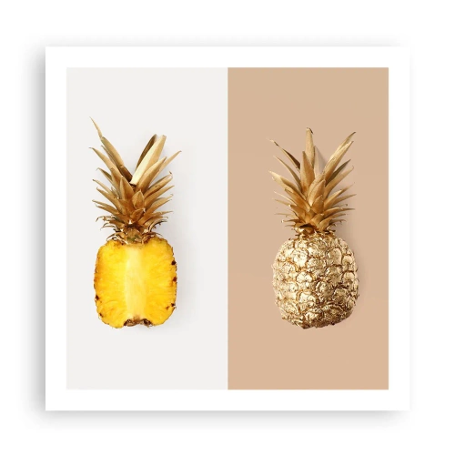 Affiche - Poster - Ananas pour nous - 60x60 cm