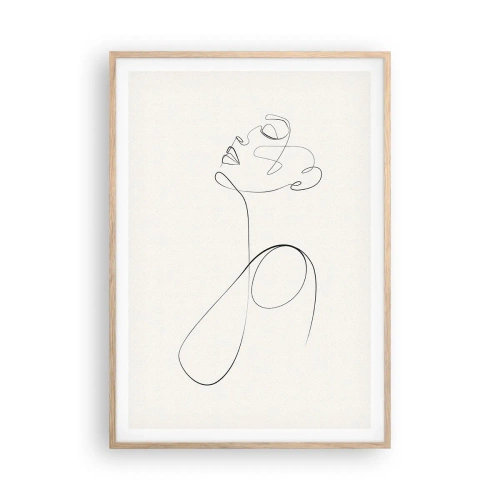 Affiche dans un chêne clair - Poster - En boucle dans les rêves - 70x100 cm