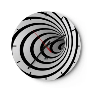 Horloge murale - Pendule murale - Un motif en spirale fascinant en noir et blanc - 30x30cm - Tu ne peux pas y résister aussi ? - Décoration murale moderne pour le salon, la cuisine et la chambre ARTTOR