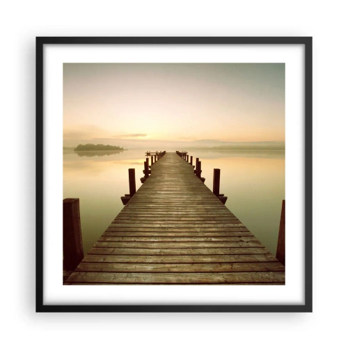 Affiche dans un cadre noir - Poster - L'aube, les premières lueurs, le jour  - 50x50 cm