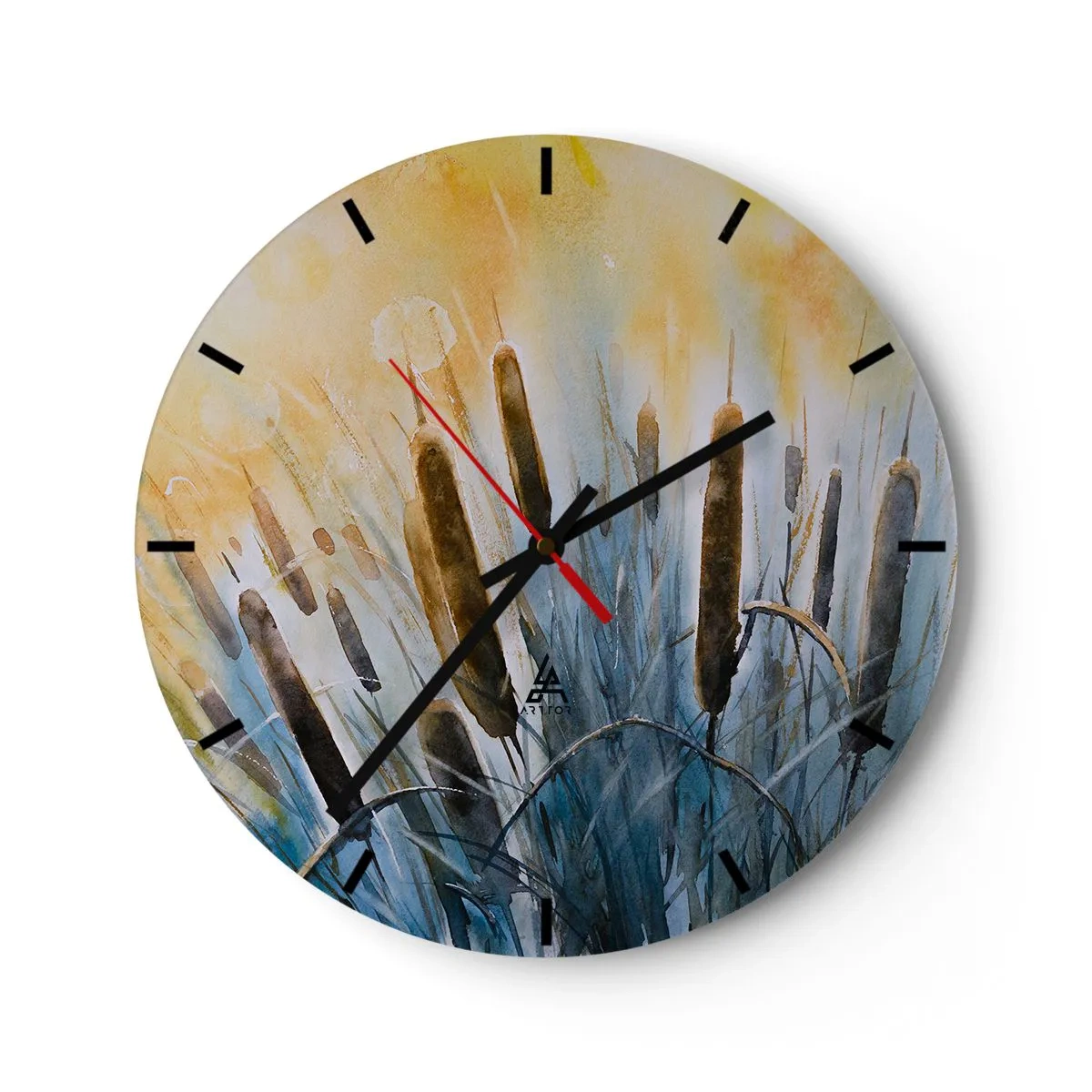 Horloge murale - Pendule murale - Fraicheur de l'eau, chaleur du soleil - 40x40 cm