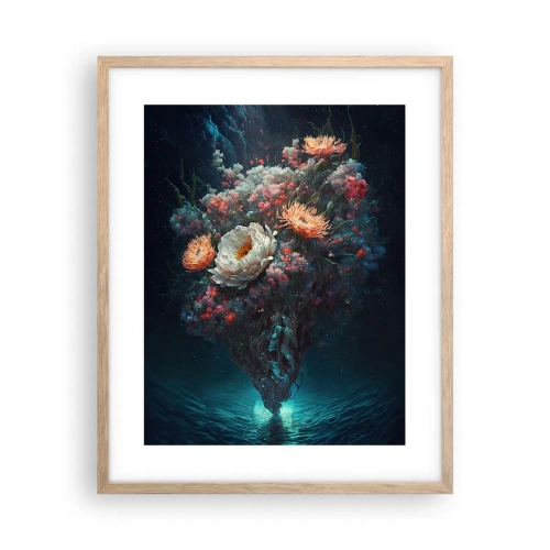 Affiche dans un chêne clair - Poster - Un étrange jardin - 40x50 cm