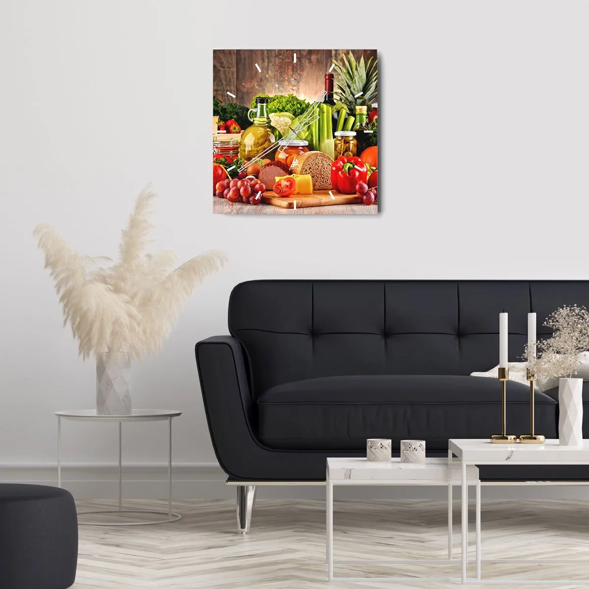 Horloge murale - Pendule murale - Fumé, cuit au four et mariné - 40x40 cm