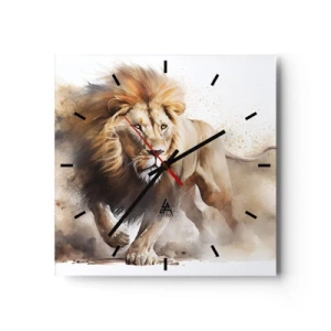 Horloge murale - Pendule murale - Le roi bougea - 40x40 cm