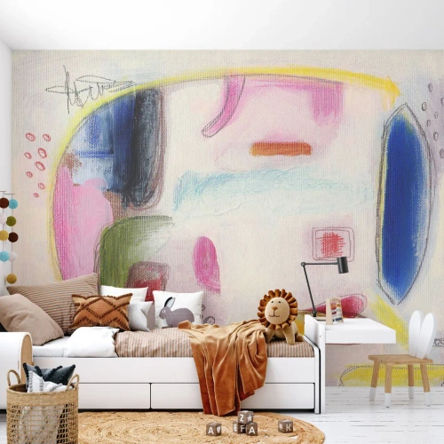 Papier Peint Autocollant Deluxe Sticker - Plus convexe que concave ou plat - Abstraction, Morceau, Éléphant - 300x210 cm