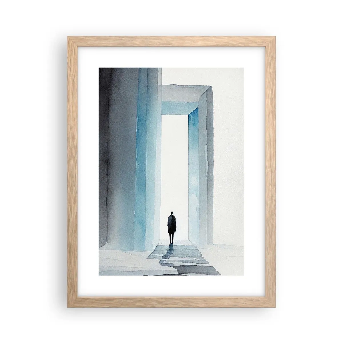 Affiche dans un chêne clair - Poster - Vivez sans limites - 30x40 cm