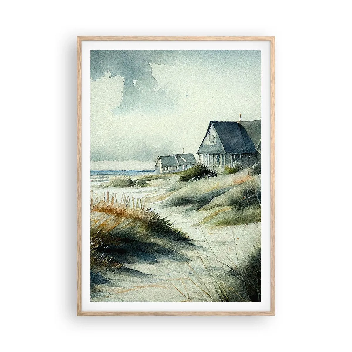 Affiche dans un chêne clair - Poster - Loin de l'agitation - 70x100 cm