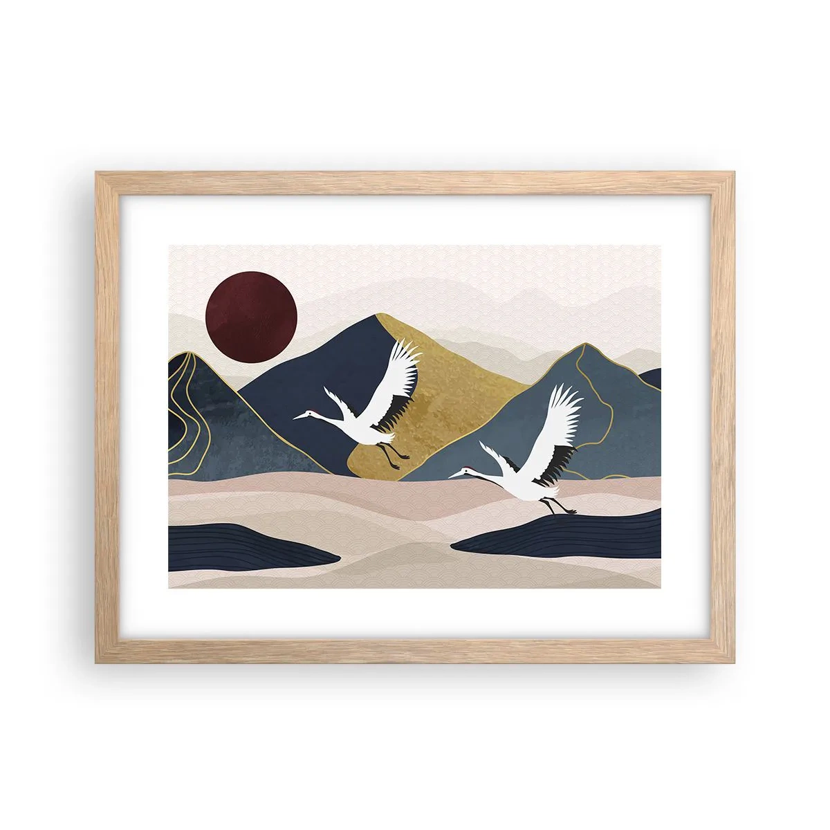 Affiche dans un chêne clair - Poster - Encore une fois, la journée s'est ÉCOULÉE - 40x30 cm