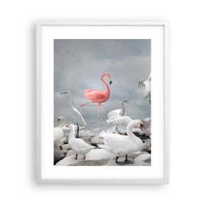 Affiche dans un cadre blanc - Poster - Comment suis-je arrivé là? - 40x50 cm