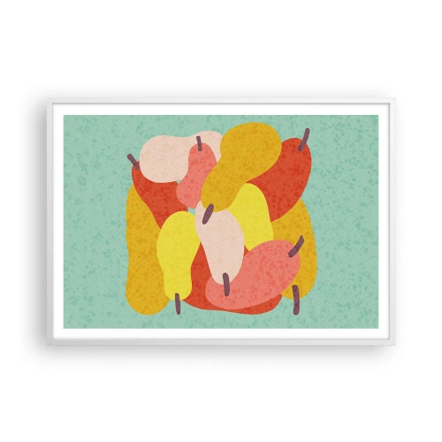 Affiche dans un cadre blanc - Poster - Essayez le soleil d'été - 100x70 cm