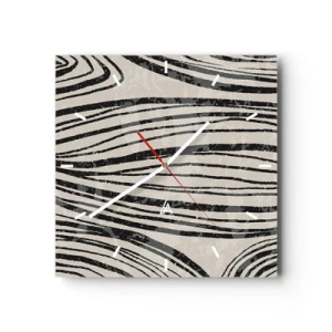 Horloge murale - Pendule murale - Ligne de marécage - 40x40 cm