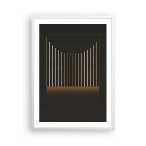Affiche dans un cadre blanc - Poster - Explorez les ténèbres - 50x70 cm