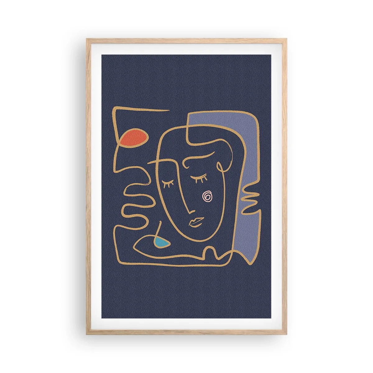 Affiche dans un chêne clair - Poster - En réflexion - 61x91 cm