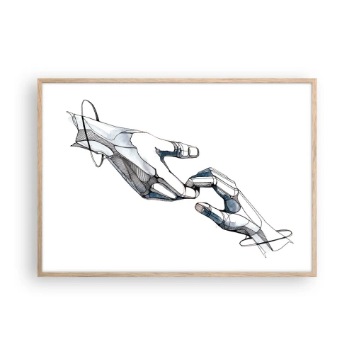 Affiche dans un chêne clair - Poster - Un bon geste - 100x70 cm