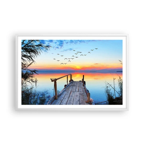 Affiche dans un cadre blanc - Poster - Il est temps de rentrer... - 91x61 cm