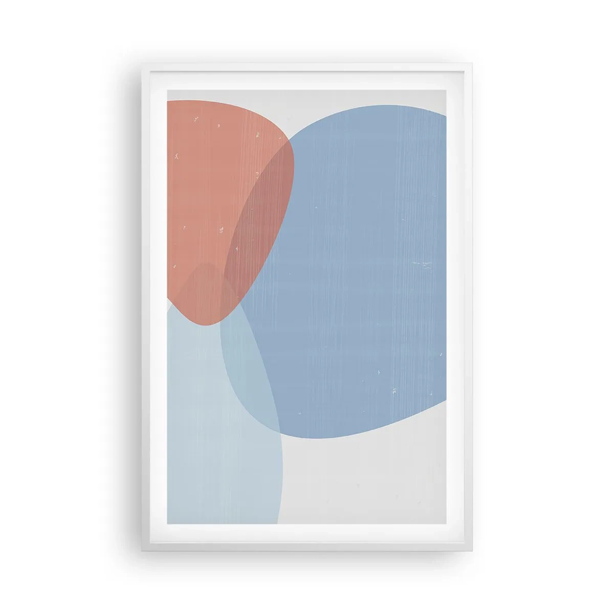 Affiche dans un cadre blanc - Poster - Relations pastel - 61x91 cm