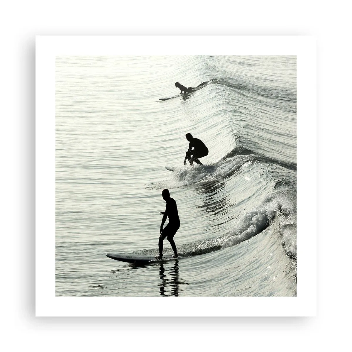 Affiche - Poster - A la rencontre de la vague - 50x50 cm