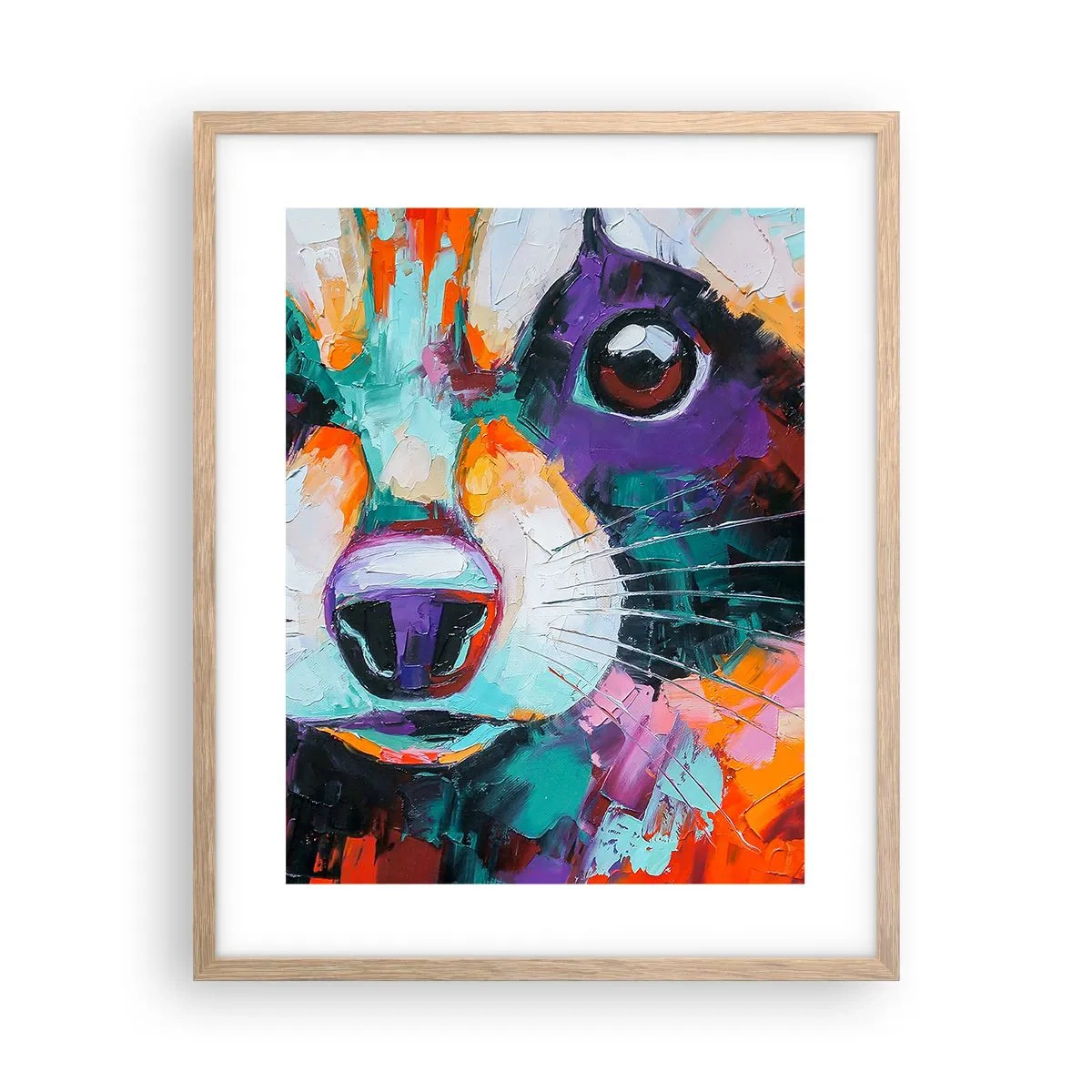 Affiche dans un chêne clair - Poster - Uniquement de belles émotions - 40x50 cm