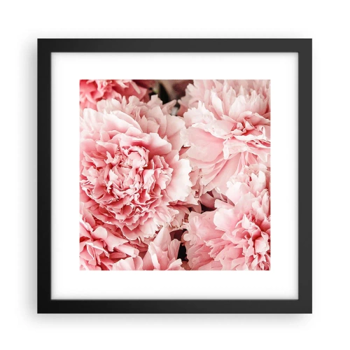 Affiche dans un cadre noir - Poster - Rêve rose - 30x30 cm