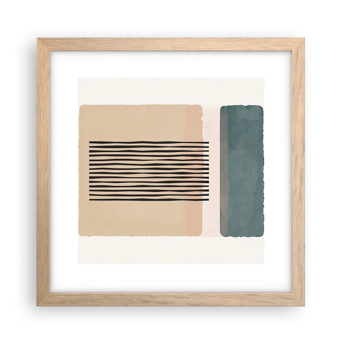 Affiche dans un chêne clair - Poster - Tout est en ordre - 30x30 cm