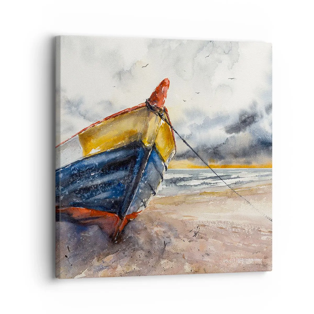 Impression sur toile - Image sur toile - Repos sur le rivage - 30x30 cm