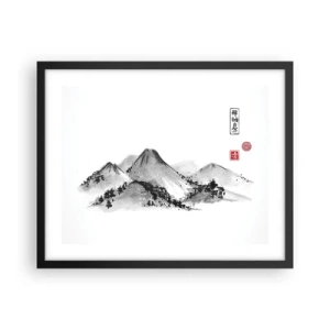 Affiche dans un cadre noir - Poster - Au-delà de la distance - 50x40 cm