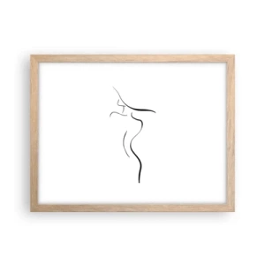 Affiche dans un chêne clair - Poster - Insaisissable comme une vague - 40x30 cm