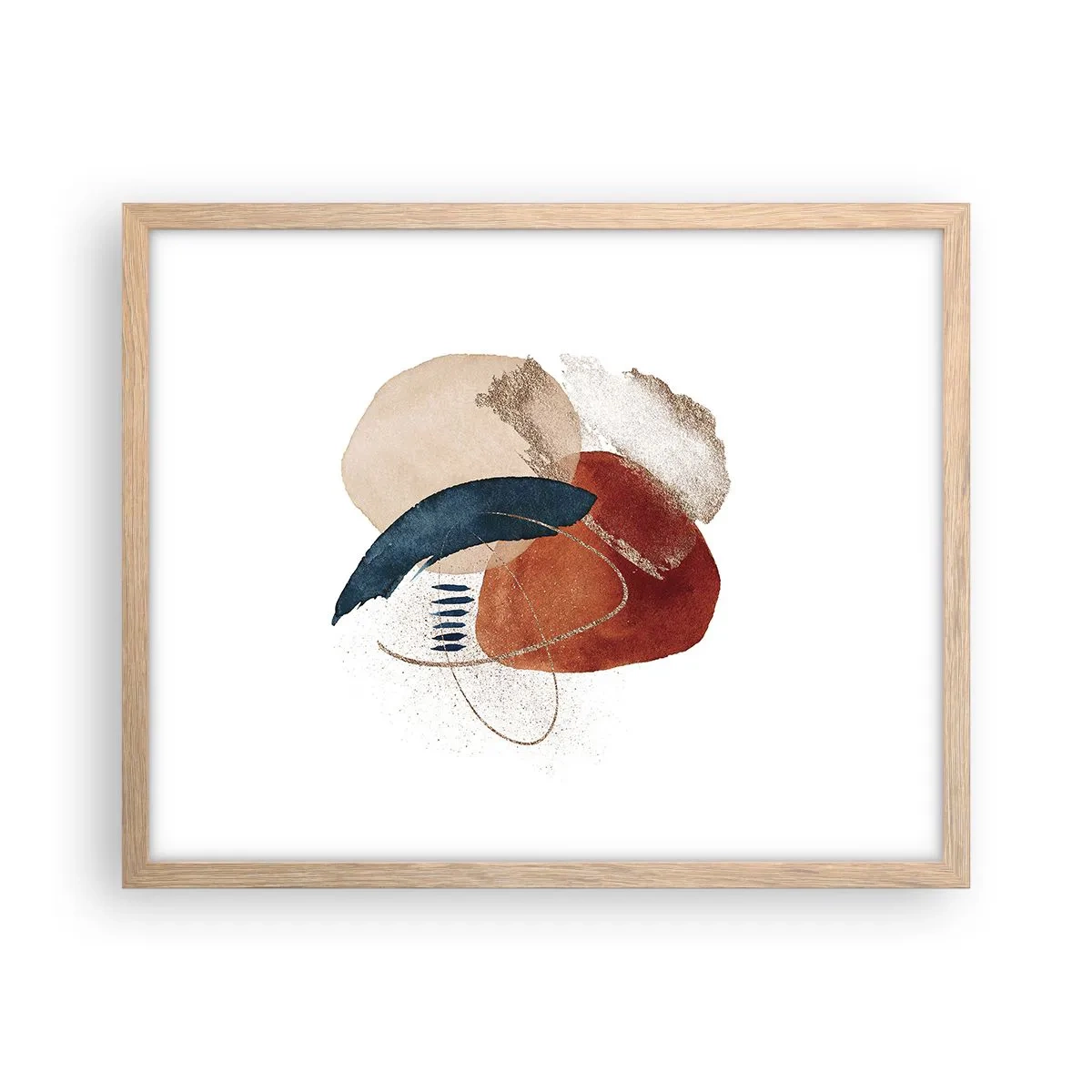 Affiche dans un chêne clair - Poster - Composition ovale - 50x40 cm