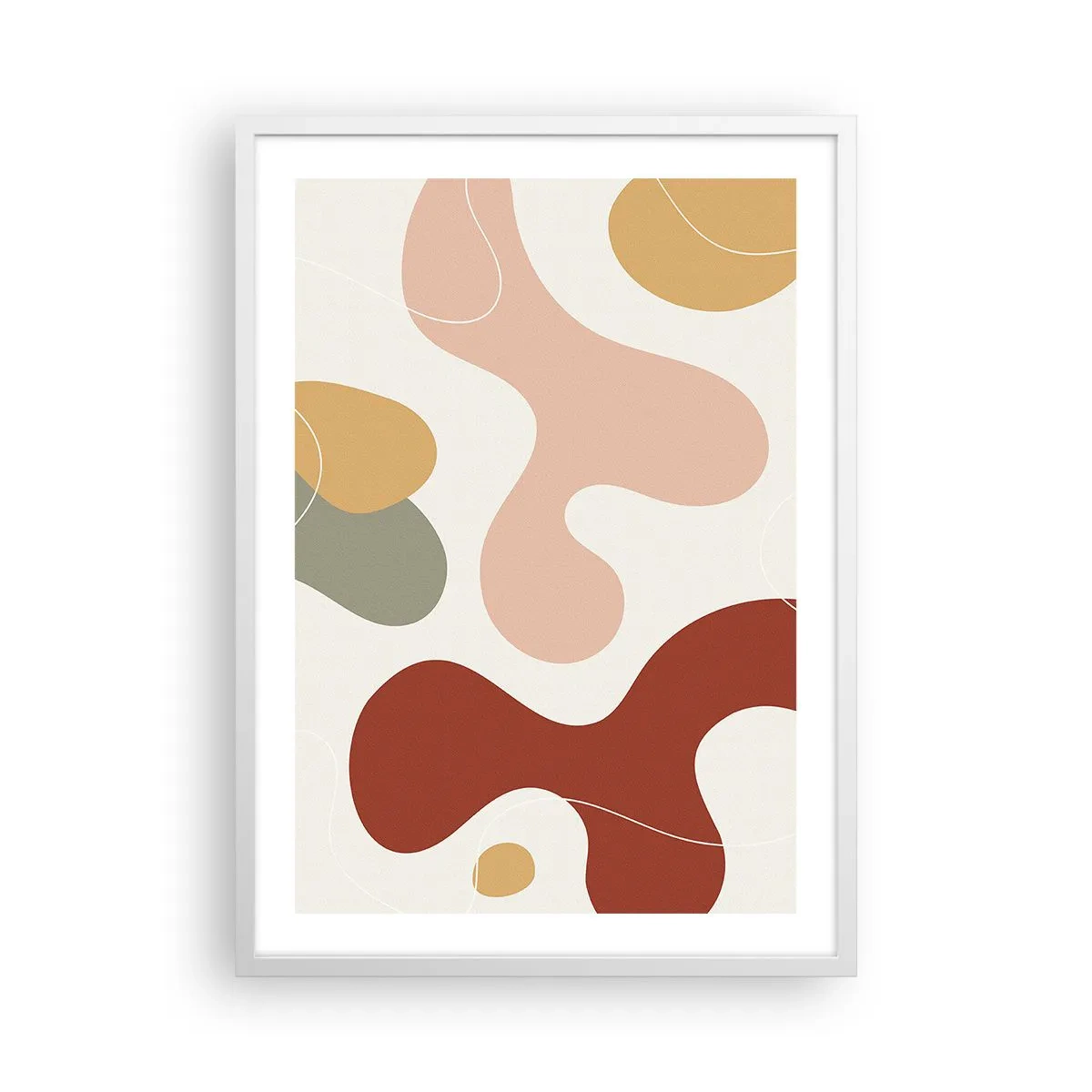 Affiche dans un cadre blanc - Poster - Entrelac - 50x70 cm