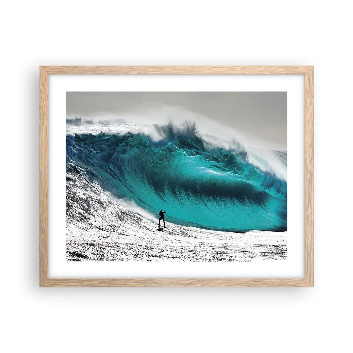 Affiche dans un chêne clair - Poster - Challenge accepté - 50x40 cm