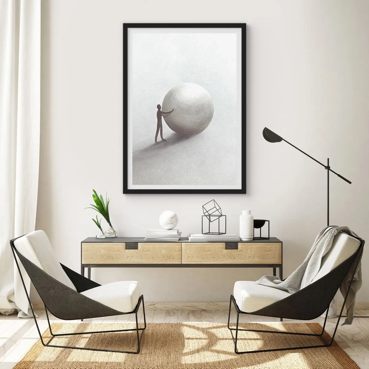 Affiche dans un cadre noir - Poster - Jeu de la vie - 30x40 cm