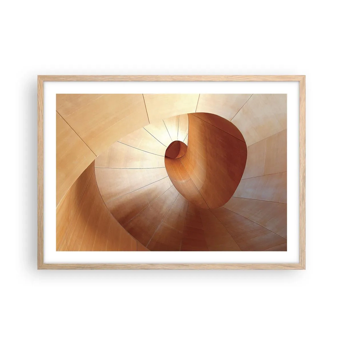 Affiche dans un chêne clair - Poster - Serpentin architectural - 70x50 cm