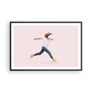 Affiche dans un cadre noir - Poster - Une pincée d'absurdité - 91x61 cm