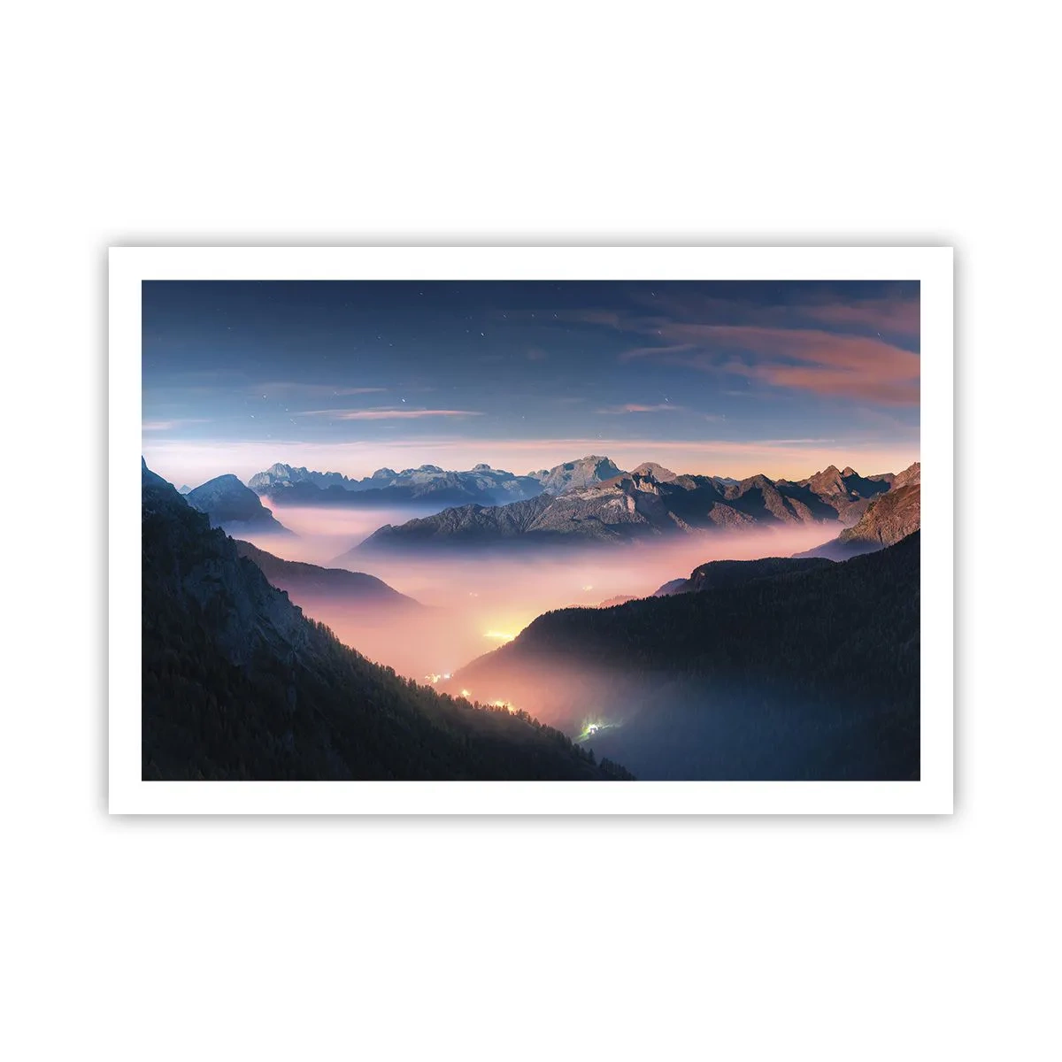 Affiche - Poster - Lumière dans les vallées - 91x61 cm