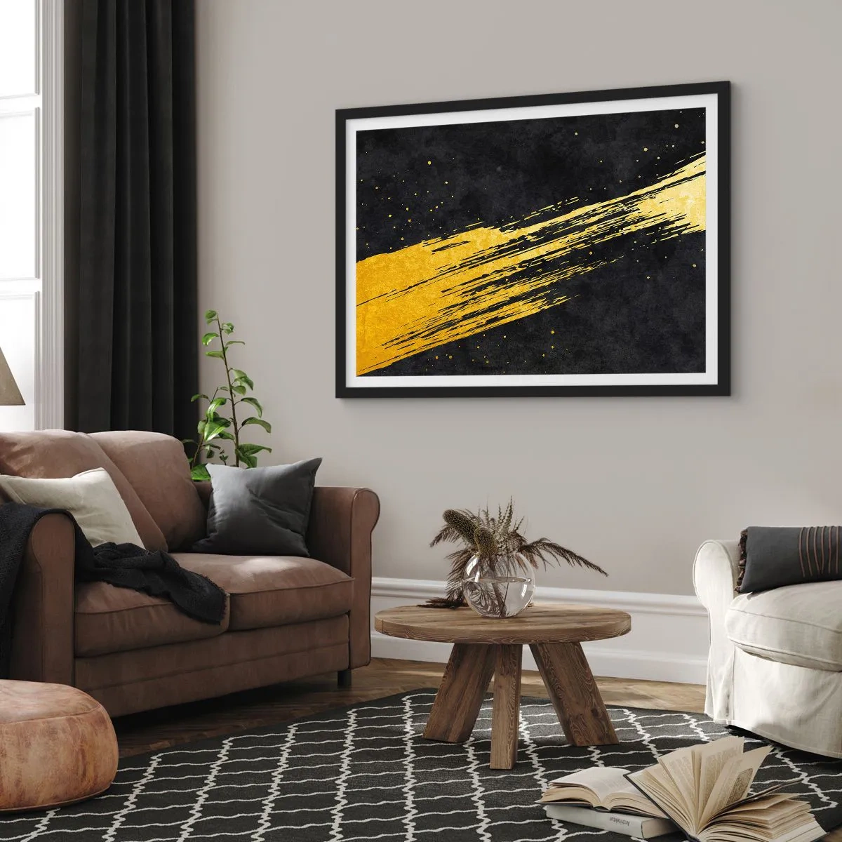 Affiche dans un cadre noir - Poster - Sautez dans l'hyperespace - 50x40 cm