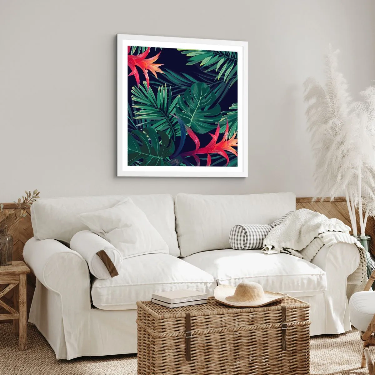 Affiche dans un cadre blanc - Poster - immergé dans la nature - 30x30 cm